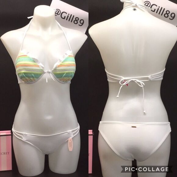 🔥VICTORIA SECRET BIKINI SET 2pc 34C push-up //Small New #8 - Picture 2 of 7